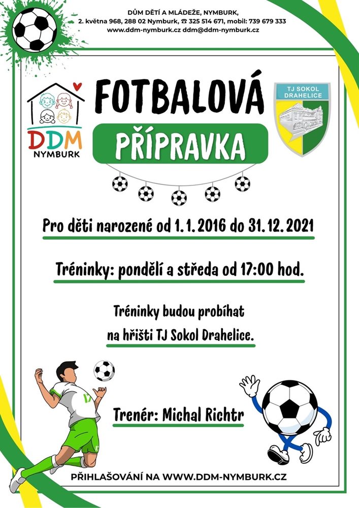 Plakát Fotbalová přípravka - nábor