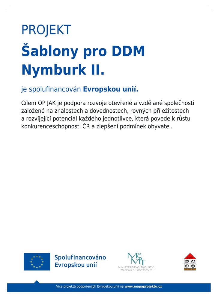 Plakát Šablony pro DDM Nymburk II